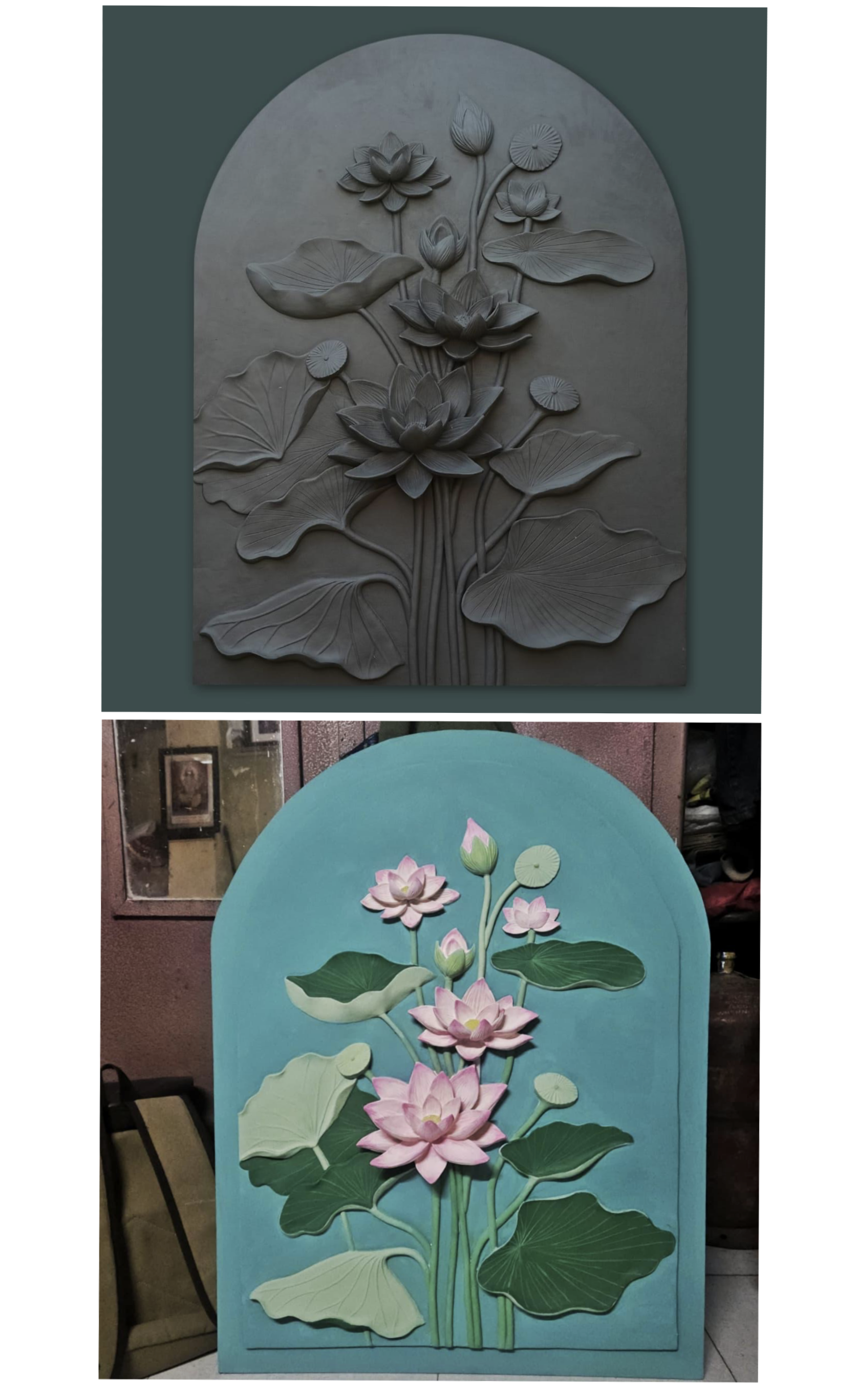 Lotus Symphony Arched Relief