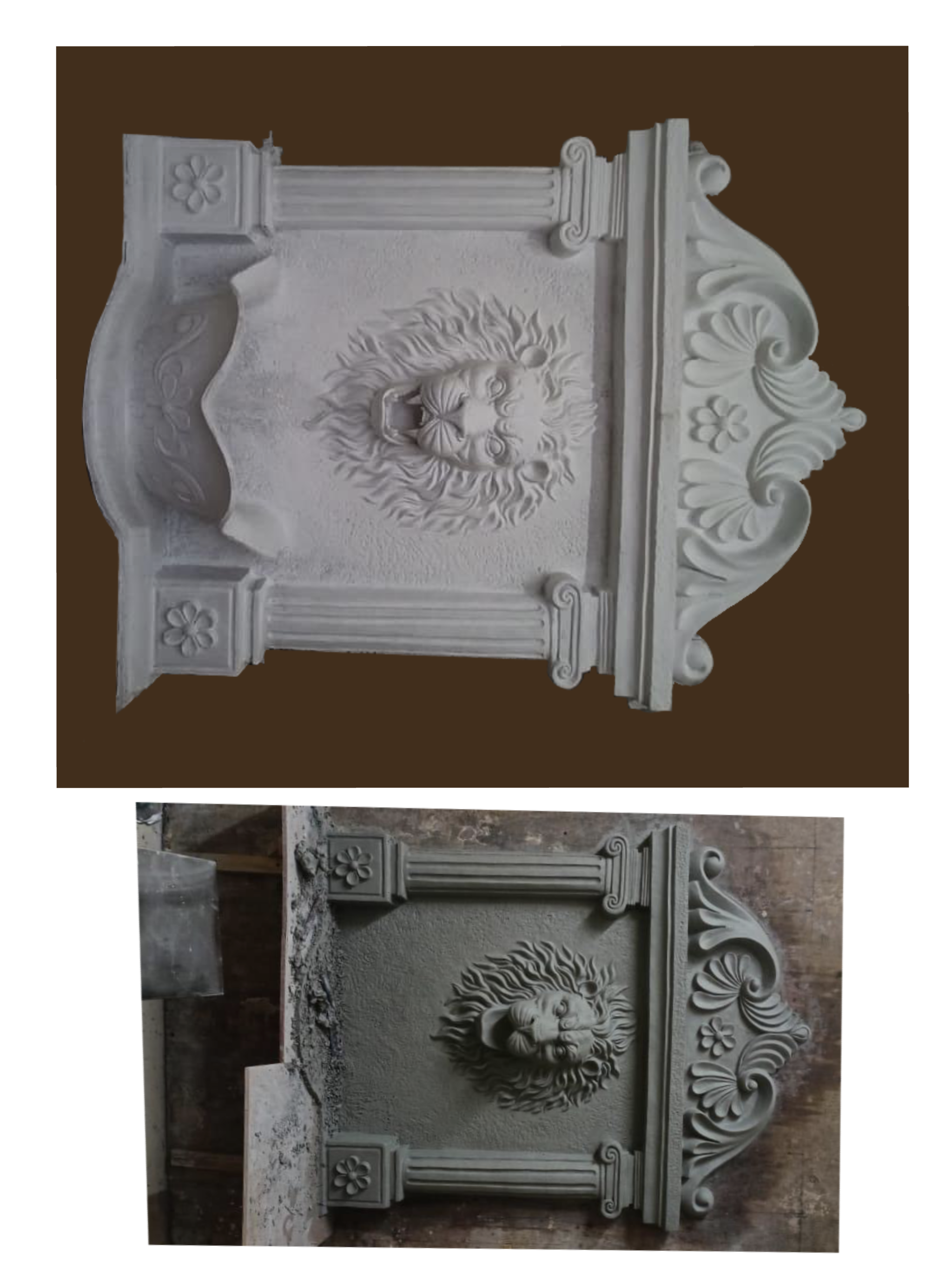 The Majestic Lion Fountain Relief